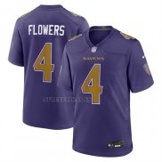Camiseta NFL Game Baltimore Ravens Zay Flowers Alterno Violeta
