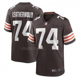 Camiseta NFL Game Cleveland Browns Alex Leatherwood Marron