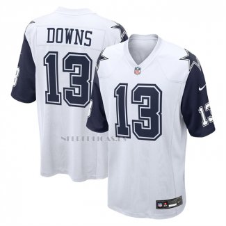 Camiseta NFL Game Dallas Cowboys Caleb Downs Alterno Blanco