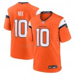 Camiseta NFL Game Denver Broncos Bo Nix 2024 NFL Draft First Round Pick Naranja