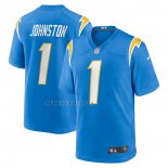 Camiseta NFL Game Los Angeles Chargers Quentin Johnston 2023 NFL Draft First Round Pick Azul