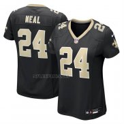 Camiseta NFL Game Mujer New Orleans Saints Devin Neal Negro