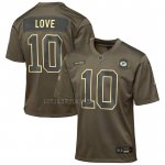 Camiseta NFL Game Nino Green Bay Packers Jordan Love 2025 Salute To Service Marron