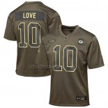 Camiseta NFL Game Nino Green Bay Packers Jordan Love 2025 Salute To Service Marron