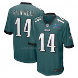 Camiseta NFL Game Philadelphia Eagles Kenneth Gainwell Super Bowl LVII Patch Verde