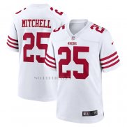 Camiseta NFL Game San Francisco 49ers Elijah Mitchell Blanco