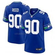 Camiseta NFL Game Seattle Seahawks Jarran Reed Throwback Azul