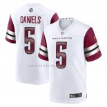 Camiseta NFL Game Washington Commanders Jayden Daniels 2024 NFL Draft First Round Pick Blanco