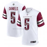 Camiseta NFL Game Washington Commanders Jayden Daniels 2024 NFL Draft First Round Pick Blanco