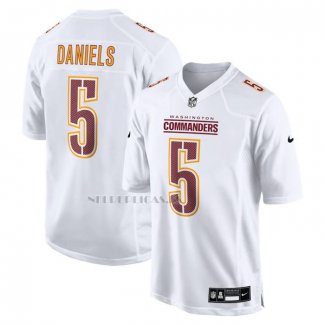 Camiseta NFL Game Washington Commanders Jayden Daniels Tundra Blanco