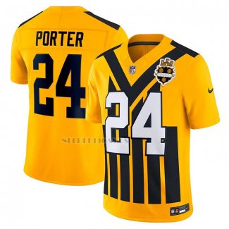 Camiseta NFL Limited Pittsburgh Steelers Joey Porter Jr Alterno 1933 Throwback Vapor F.U.S.E. Oro