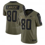 Camiseta NFL Limited Seattle Seahawks Steve Largent 2021 Salute To Service Retired Verde