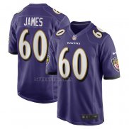 Camiseta NFL Game Baltimore Ravens Ja Wuan James 60 Violeta