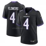 Camiseta NFL Game Baltimore Ravens Zay Flowers Alterno Negro