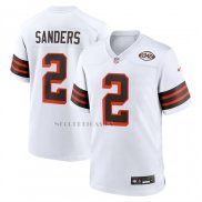 Camiseta NFL Game Cleveland Browns Shedeur Sanders Alterno Blanco