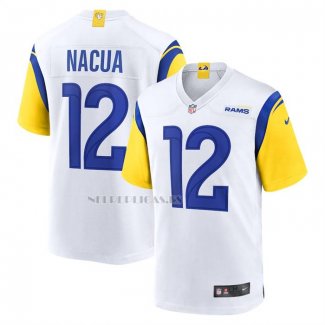 Camiseta NFL Game Los Angeles Rams Puka Nacua Blanco