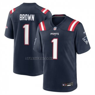 Camiseta NFL Game New England Patriots AJ Brown Azul Marino
