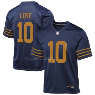 Camiseta NFL Game Nino Green Bay Packers Jordan Love 1923 Classic Azul