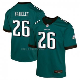 Camiseta NFL Game Nino Philadelphia Eagles Saquon Barkley Verde Oscuro