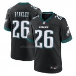 Camiseta NFL Game Philadelphia Eagles Saquon Barkley Alterno Negro1