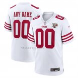 Camiseta NFL Game San Francisco 49ers 80th Anniversary Blanco Personalizada