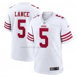 Camiseta NFL Game San Francisco 49ers Trey Lance 5 Blanco
