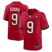 Camiseta NFL Game Tampa Bay Buccaneers Emeka Egbuka 50th Season Patch Rojo