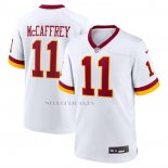 Camiseta NFL Game Washington Commanders Luke McCaffrey Super Bowl Era Blanco