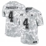 Camiseta NFL Limited Dallas Cowboys Dak Prescott 2024 Salute To Service Gris
