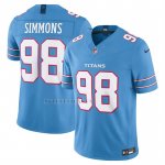 Camiseta NFL Limited Tennessee Titans Jeffery Simmons Vapor F.U.S.E. Azul