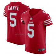 Camiseta NFL Elite San Francisco 49ers Trey Lance Vapor Rojo