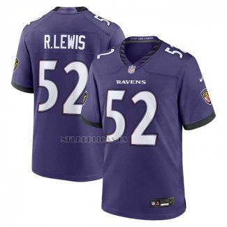 Camiseta NFL Game Baltimore Ravens Ray Lewis Jugador Retired Violeta