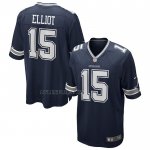 Camiseta NFL Game Dallas Cowboys Ezekiel Elliott Azul Blanco