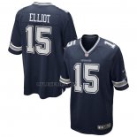 Camiseta NFL Game Dallas Cowboys Ezekiel Elliott Azul Blanco