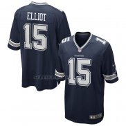 Camiseta NFL Game Dallas Cowboys Ezekiel Elliott Azul Blanco