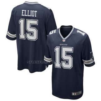 Camiseta NFL Game Dallas Cowboys Ezekiel Elliott Azul Blanco