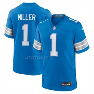 Camiseta NFL Game Detroit Lions Blake Miller 2026 Azul