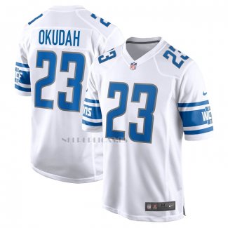 Camiseta NFL Game Detroit Lions Jeff Okudah Blanco