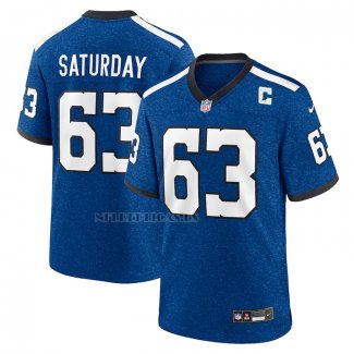 Camiseta NFL Game Indianapolis Colts Jeff Saturday Indiana Nights Alterno Azul