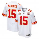 Camiseta NFL Game Kansas City Chiefs Patrick Mahomes Super Bowl LIX Blanco
