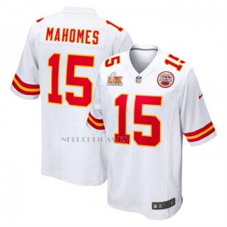 Camiseta NFL Game Kansas City Chiefs Patrick Mahomes Super Bowl LIX Blanco