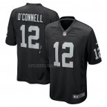 Camiseta NFL Game Las Vegas Raiders Aidan O'Connell Negro Blanco
