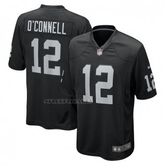Camiseta NFL Game Las Vegas Raiders Aidan O'Connell Negro Blanco