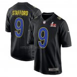 Camiseta NFL Game Los Angeles Rams Matthew Stafford Super Bowl LVI Bound Negro