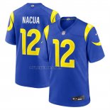 Camiseta NFL Game Los Angeles Rams Puka Nacua Jugador Azul
