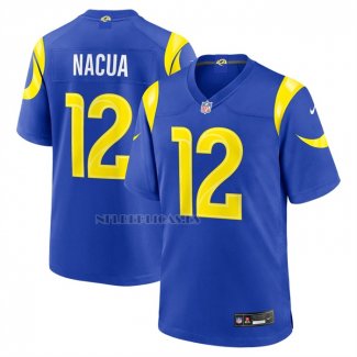 Camiseta NFL Game Los Angeles Rams Puka Nacua Jugador Azul
