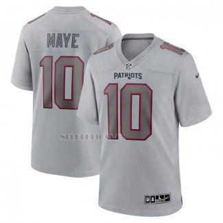 Camiseta NFL Game New England Patriots Drake Maye Gris