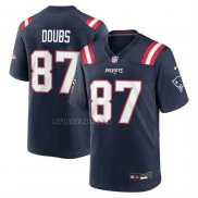 Camiseta NFL Game New England Patriots Romeo Doubs Azul