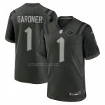 Camiseta NFL Game New York Jets Ahmad Sauce Gardner 2025 Rivalries Collection Gris Oscuro