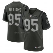 Camiseta NFL Game New York Jets Quinnen Williams 2025 Rivalries Collection Gotham Gris Oscuro